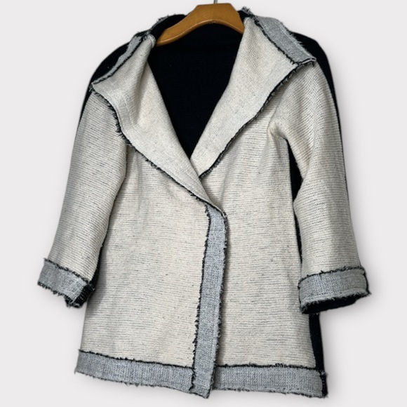Anthropologie Sparrow One Snap Wrap Cardigan Sweater Size Small Merino Wool - Picture 1 of 7